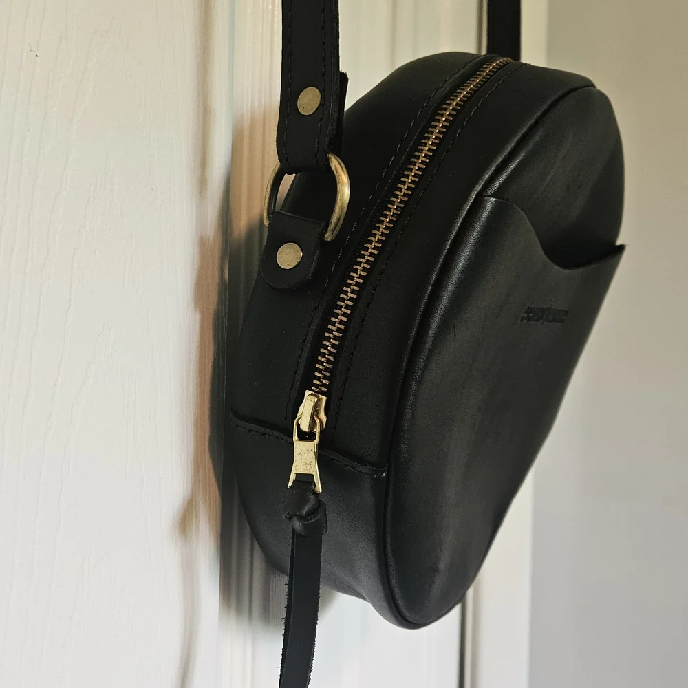 Portland Leather Black Bag - Picture 3 of 5